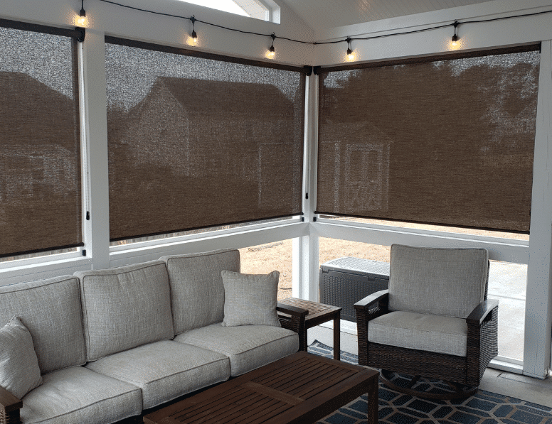 Exterior shades keeping a beautiful durham deck shaded Sixed