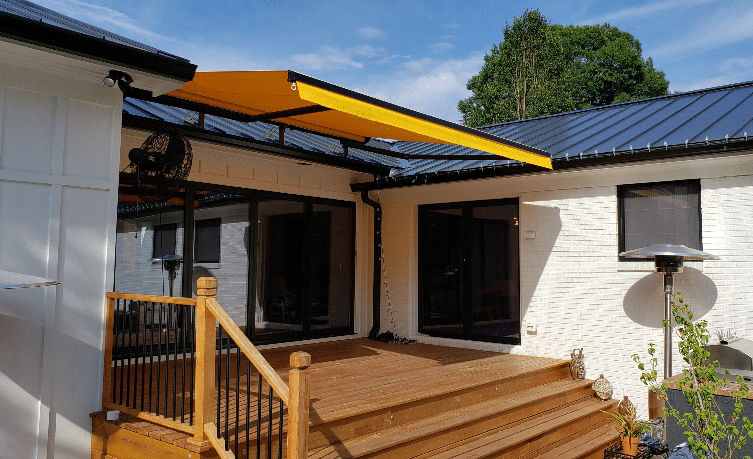 retractable awning on mebane porch